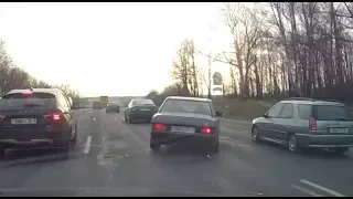 Accident with Mercedes near Minsk on the P1 highway hit the video