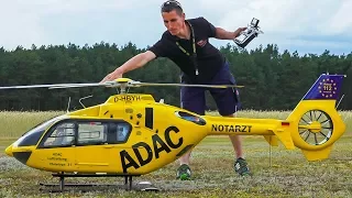 GIANT XXL RC MODEL SCALE HELICOPTER EC135 EUROCOPTER / Flugfest Damelang 2017