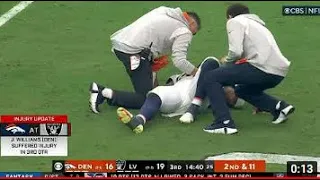 Javonte Williams Injury vs Raiders (Suffers Torn ACL Injury)