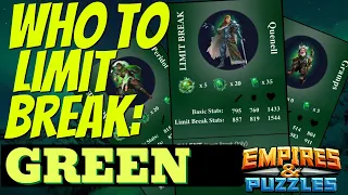 Top 10 Heroes to Limit Break in Green Empires and Puzzles