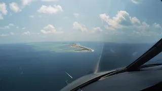 Landing at Maafaru Island - Maldives