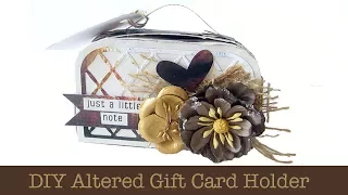 DIY Handmade Altered Gift Card holder case with Tonic Studios Kings Cross die set