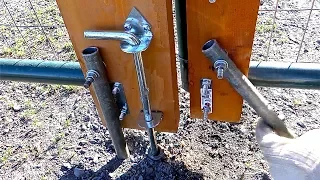 Tube Gate Anchor, Stop and Prop - homemade solutions