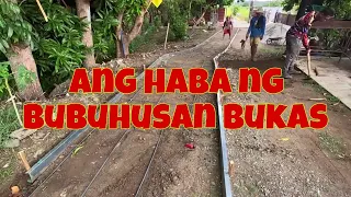 Start na ng pag semento ng daan papunta sa kainan | Kailangan ng mga additional workers bukas..