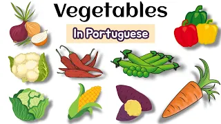 Vegetable Name in English and Portuguese (learn Portuguese for beginners) #vocabulary