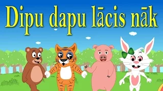 Dipu Dapu Dācis Nāk | Bērnu dziesmas | Animal Dancing Song in Latvian | Латышская детская песня