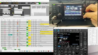 Log4om + IC-7300 + Omnirig + RS-BA1