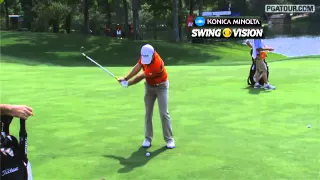 McIlroy's approach on No. 14 in Round 3 of Wells Fargo