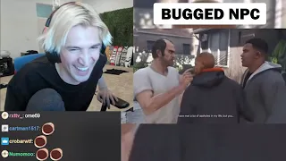 xQc Reacts to NPC Keeps Punching Trevor During Cutscene