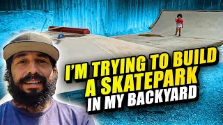 How to build a concrete Skatepark in your backyard, piece by piece. Parts #1-9 - Ep. 1