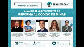 Webinar: Análisis de las Propuestas de Reforma al Código de Minas