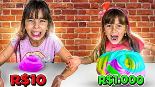 SLIME de R$10, R$100 ou R$1000 - Desafio (COMPILAÇÃO)