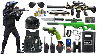 Special Police Weapons Toy set Unboxing- AWM shotgun,M416 guns, Gas mask, Glock pistol, Dagger