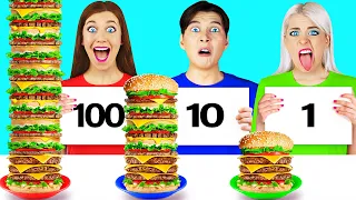100 खाद्य परतें चुनौती #2 Multi DO