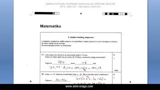 17.zad. Matematika državna matura - ljeto 2012.  zadatak br.17. - zbirka  riješenih zadataka