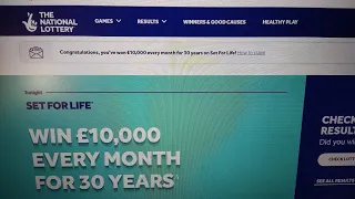 National Lottery Set For Life Winner