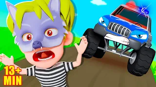 Baby Monster Car + More Nursery Rhymes and Kids Songs