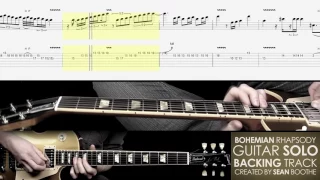 Bohemian Rhapsody guitar solo BACKING TRACK with score and TAB