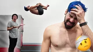 INSANE GYMNASTICS CHALLENGE (Hit my head!)