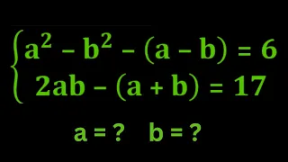 Algebra Math Olympiad Problem Simplification Tricks | Find the Values of "a" & "b" ?