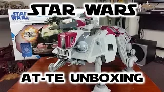 Star Wars The Clone Wars AT-TE All Terrain Tactical Enforcer unboxing