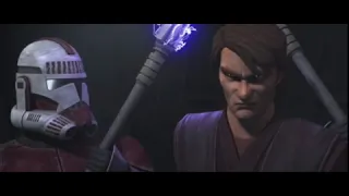 Anakin gets mad at Commander Fox