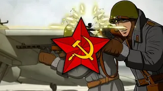 The Red Army in the WW2 Animated edit (The Red Army Is the Strongest / Красная армия всех сильней)