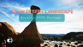 ALIEN DESERT LANDSCAPE | Royalty FREE Footage | Creepy Music