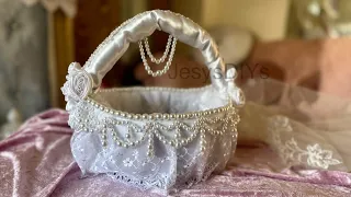 Luxury Bridal flower basket,wedding Basket DIY