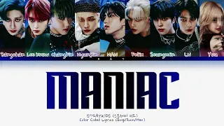 (KARAOKE) STRAY KIDS 「MANIAC」 [9 Members ver.] (Color Coded Lyrics Han|Rom|Eng)