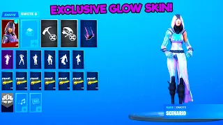 New GLOW SKIN Showcase with All Fortnite Dances & Emotes.! [Exclusive Samsung Skin]