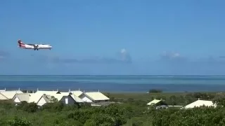 Landing at Rodrigues Sir Gaëtan Duval Airport - ATR 72