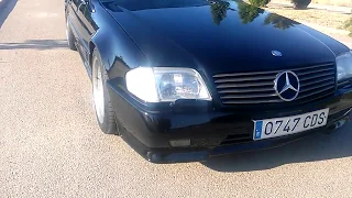 Black sl r129 AMG V8 exhaust sound