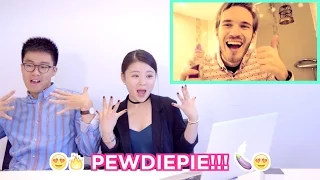 Chinese Students React to YOUTUBE GAMERS (PewDiePie, Markiplier) | 留學生看遊戲視頻