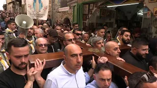 Jérusalem: rassemblement de chrétiens lors de la procession du Vendredi saint | AFP Images