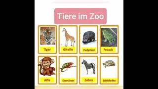 Deutsch "Tiere im Zoo". Німецька мова для 4 класу. Тварини в зоопарку