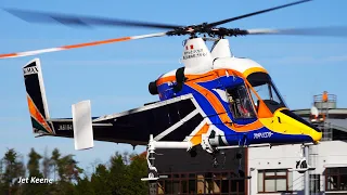 Kaman K-1200 K-MAX Intermeshing Rotors Helicopter Takeoff & Landing, etc.