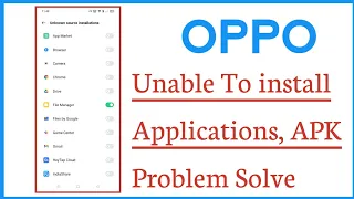 Unable To Install Application, APK Problem Solve On OPPO