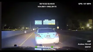 Arkansas State Police PIT Honda Civic Which Spins it into a Barrier