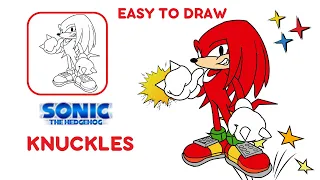 HOW TO DRAW KNUCKLES FROM SONIC THE HEDGEHOG