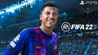 FIFA 22 PS5 | PSG Vs Barcelona Ft. Messi, Lewandowski, Raphinha, | UEFA Champions League | Gameplay