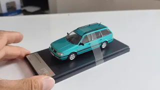 VOLKSWAGEN PASSAT VW BREAK 1993 Mettalic gteen 1:43 scale model UNBOXING PREMIUM X LIMITED EDITION