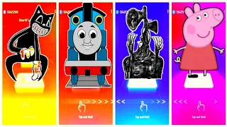 cartoon cat 🆚 Train ext 🆚 siren head 🆚 Peppa pig 🎶 who is best?