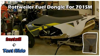 Husky 701SM Rottweiler Fuel Dongle Install and Test Ride