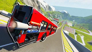This ULTRA Powered City Bus Just Broke The Record On Car Jump Arena! - BeamNG Drive Mods