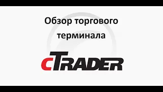 СTrader.  Обзор торгового терминала СTrader.