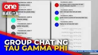 PNP, iniimbestigahan na ang group chat ng Tau Gamma Phi