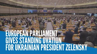 European Parliament gives standing ovation for Ukrainian President Zelensky