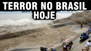 TERROR NO BRASIL HOJE! ONDAS GIGANTES NO RIO DE JANEIRO - ENCHENTE EM SANTA CATARINA HOJE