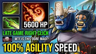 100% FULL AGILITY Right Click 5600 HP Raid Boss Level 30 Late Game Hyper Carry Ogre Magi Dota 2